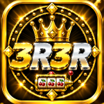 3R3R Game APK 2026 logo with gold crown and slot machine