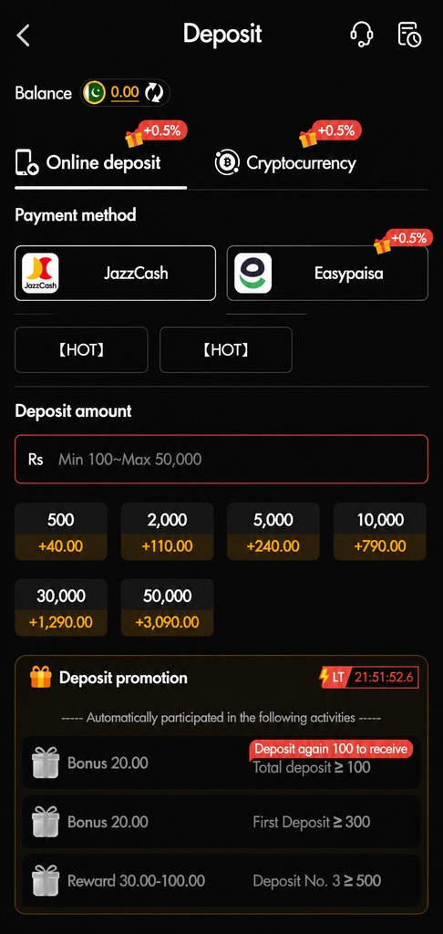 PKR99 Game Deposit & Withdraw