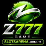 Z777 Game logo with green 777 design and slotsarena.com.pk