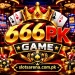 666PK Game casino logo with cards, crown, chips, and slotsarena.com.pk branding.