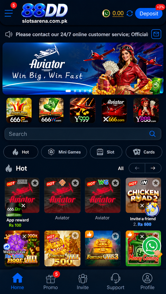 88DD Game mobile app home screen