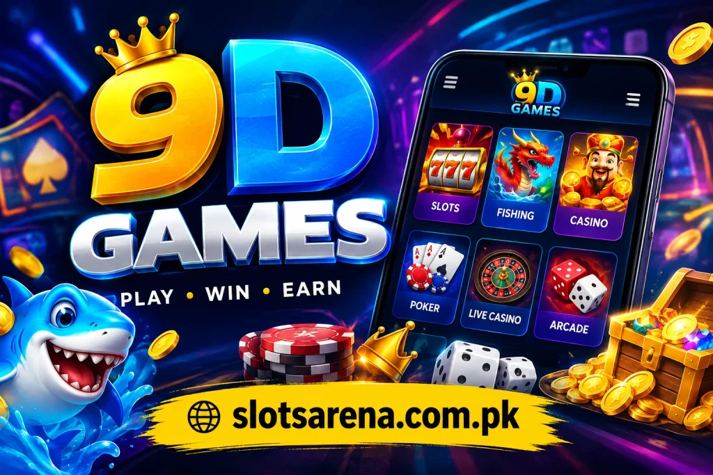 9D Games APK mobile gaming platform with slots and casino games