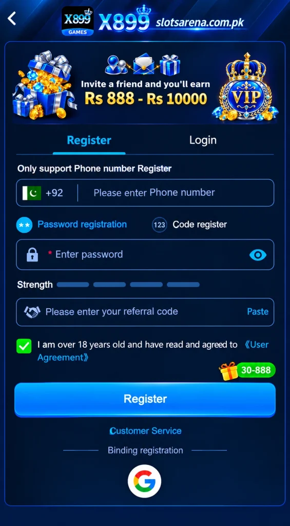 X988 Game Regrestration.